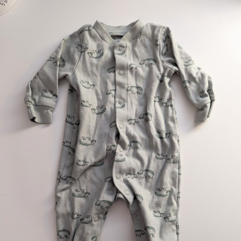 Carter's light green hippo sleeper